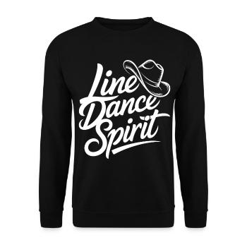 Line Dance Spirit - Unisex Sweatshirt - black - Front - Alina (178cm) & Michal (187cm)