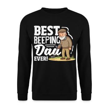 Meilleur détecteur de père bip - Sweat-shirt Unisexe - noir - Devant - Alina (178cm) & Michal (187cm)