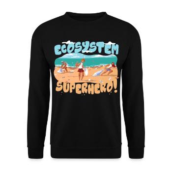 Ecologist Ecology - Unisex Sweatshirt - black - Front - Alina (178cm) & Michal (187cm)