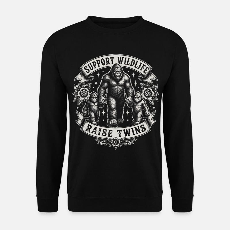Support Wildlife: Raise Twins - Unisex Sweatshirt - black