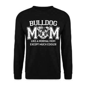 Proud Bulldog Mom Cute English Bully Mama Art - Unisex Sweatshirt - black - Front - Alina (178cm) & Michal (187cm)