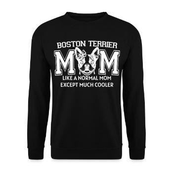 Boston Terrier Maman Amoureuse du chien Art mignon de chiot - Sweat-shirt Unisexe - noir - Devant - Alina (178cm) & Michal (187cm)