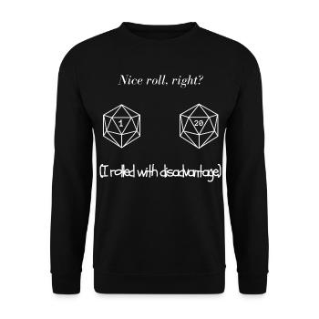 D20 DeD - Unisex Pullover - Schwarz - Vorne - Alina (178cm) & Michal (187cm)