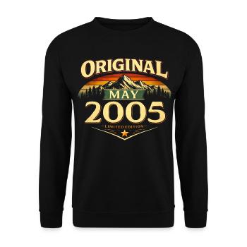 21st Birthday Gift Original May 2005 - Unisex Sweatshirt - black - Front - Alina (178cm) & Michal (187cm)