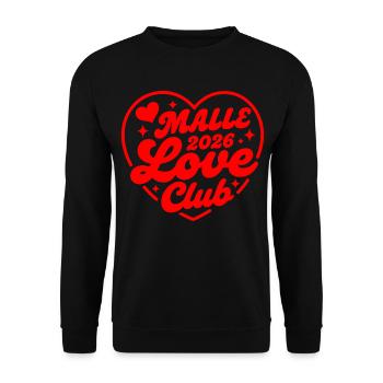Malle 2026 Malle Love Club Nous aimons Malle - Sweat-shirt Unisexe - noir - Devant - Alina (178cm) & Michal (187cm)