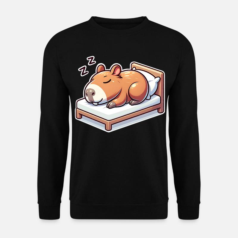 Sleeping Capybara - Unisex Sweatshirt - black