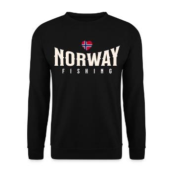 Norvège Pêche - Sweat-shirt Unisexe - noir - Devant - Alina (178cm) & Michal (187cm)