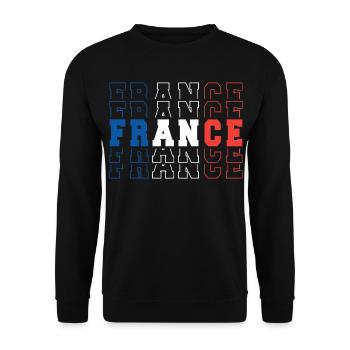 France Football Fan Flag Blue White Red Sport - Unisex Sweatshirt - black - Front - Alina (178cm) & Michal (187cm)