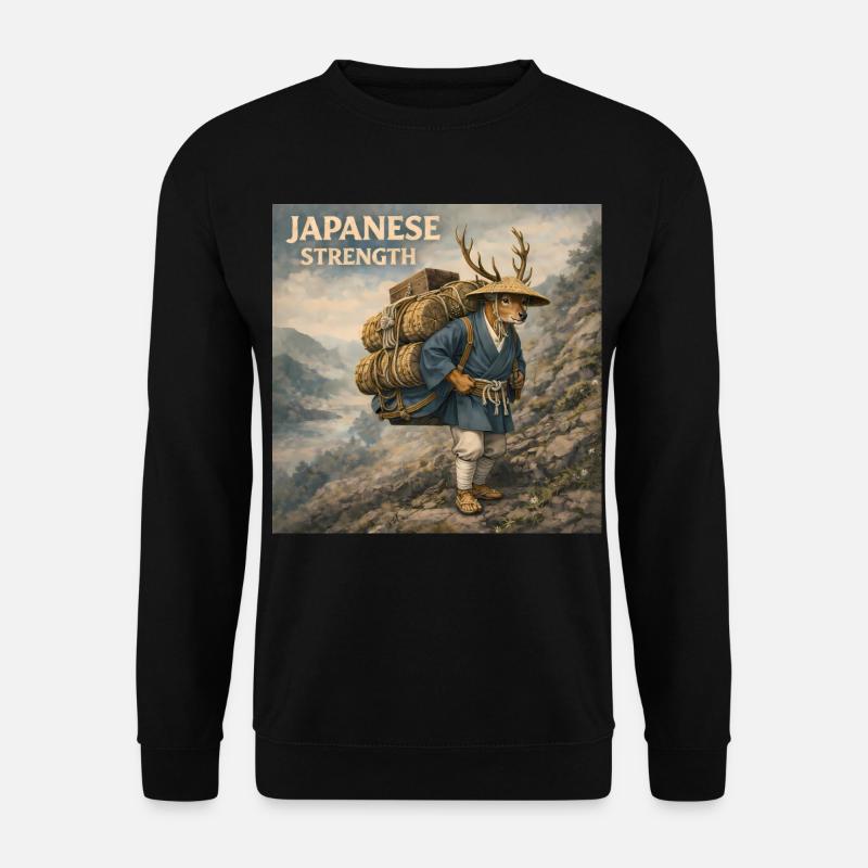 Japanese Shika Bokka Design - Unisex Sweatshirt - black