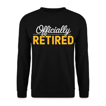 Retired 2026 Funny Retired Graphic Men Retirement - Unisex Sweatshirt - black - Front - Alina (178cm) & Michal (187cm)