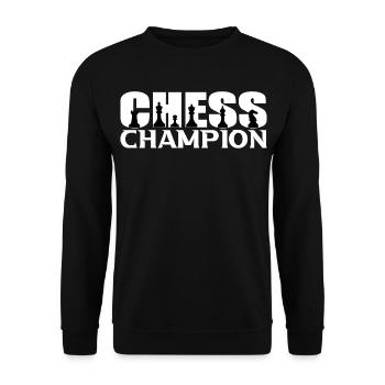 Chess  - Unisex Pullover - Schwarz - Vorne - Alina (178cm) & Michal (187cm)