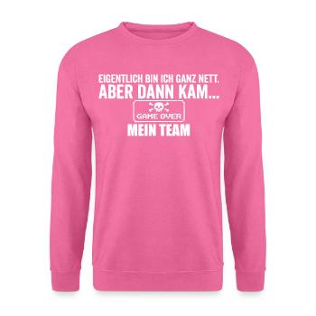 Gamer Lustig Gaming Team - Unisex Pullover - Pink - Vorne