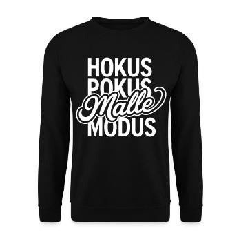 Malle 2026 Hokus Pokus Malle Modus - Unisex Pullover - Schwarz - Vorne - Alina (178cm) & Michal (187cm)