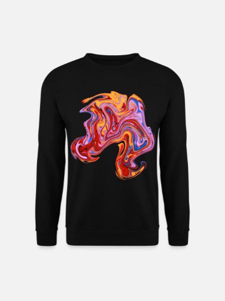 Farbwirbel Neon-Muster - Unisex Pullover - Schwarz