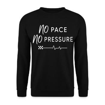 No Pace No Pressure - Unisex Sweatshirt - black - Front - Alina (178cm) & Michal (187cm)