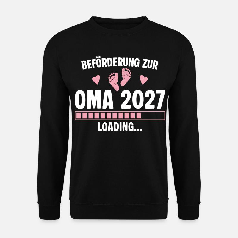 Beförderung zur Oma 2027 - Loading Nachwuchs - Unisex Pullover - Schwarz