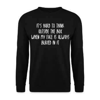 Humour Sarcasme Pensée Créative Drôle - Sweat-shirt Unisexe - noir - Devant - Alina (178cm) & Michal (187cm)