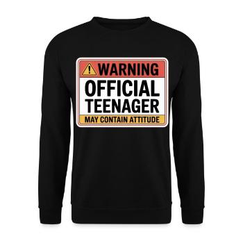 official teenager - Unisex Sweatshirt - black - Front - Alina (178cm) & Michal (187cm)