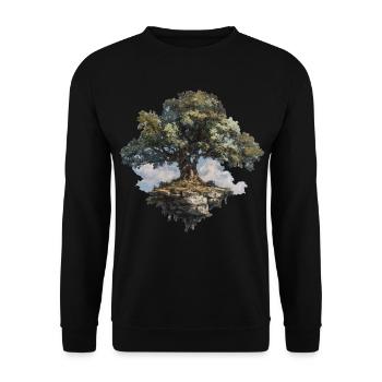 Tree - Unisex Sweatshirt - black - Front - Alina (178cm) & Michal (187cm)