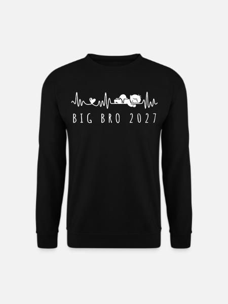 Big Bro 2027 Baby Heartbeat Pregnancy Announcement - Unisex sweater - sort