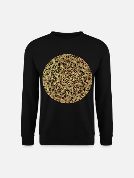 Jugendstil Mandala - gold - Unisex Pullover - Schwarz