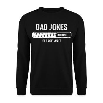 Chemise rétro de papa pour charger une blague de papa drôle - Sweat-shirt Unisexe - noir - Devant - Alina (178cm) & Michal (187cm)