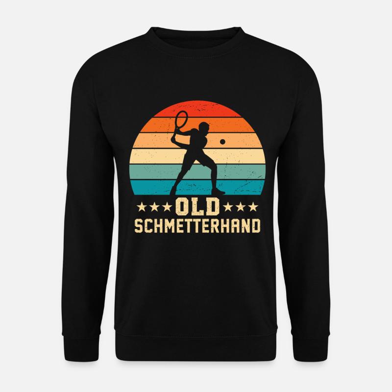 Old Schmetterhand Retro Tennis  - Unisex Pullover - Schwarz