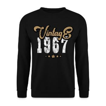 Millésime 1967 - Sweat-shirt Unisexe - noir - Devant - Alina (178cm) & Michal (187cm)
