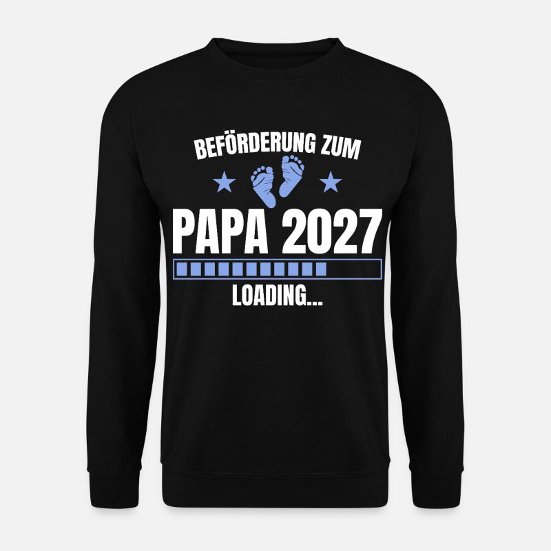 Beförderung zum Papa 2027 Loading - Vaterschaft - Unisex Pullover - Schwarz