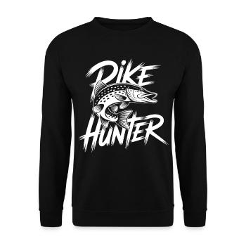 Pêche au brochet - Sweat-shirt Unisexe - noir - Devant - Alina (178cm) & Michal (187cm)