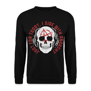 Punk For A Day Just For Today I Side With Anarchy - Unisex Sweatshirt - black - Front - Alina (178cm) & Michal (187cm)