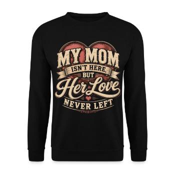 Cadeau Souvenir Maman - Her Love Never Left Vintag - Sweat-shirt Unisexe - noir - Devant - Alina (178cm) & Michal (187cm)