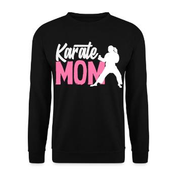 Maman Karaté Arts Martiaux Mère Combattante Femmes - Sweat-shirt Unisexe - noir - Devant - Alina (178cm) & Michal (187cm)