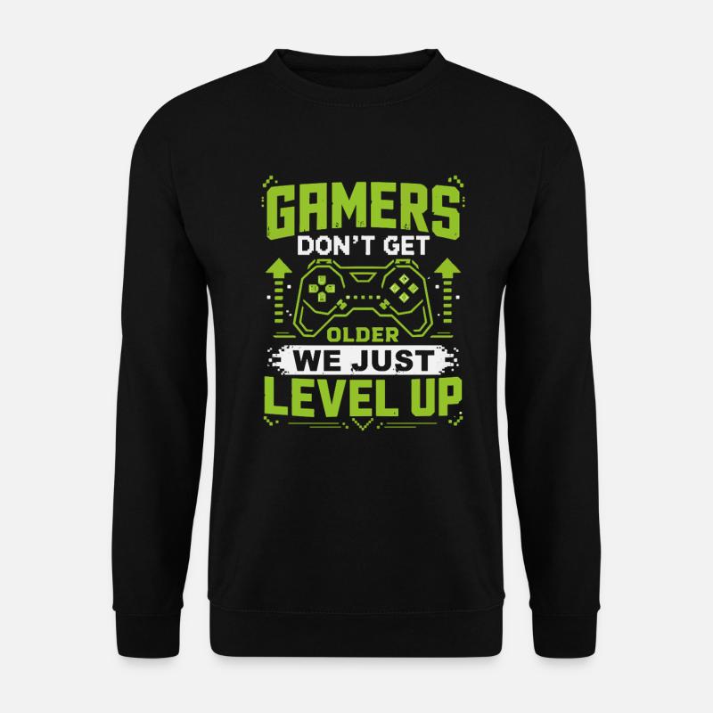 Gamer Saying Level Up Neon - Unisex Sweatshirt - black