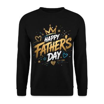 Journée fête des pères - Doré - Vatertag - Unisex Pullover - Schwarz - Vorne - Alina (178cm) & Michal (187cm)