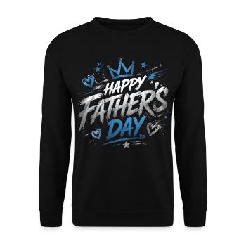 Happy Father Day Chart - Father's Day - Unisex Sweatshirt - black - Front - Alina (178cm) & Michal (187cm)