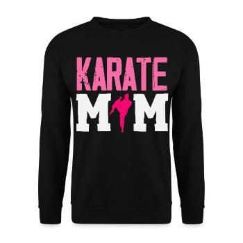 Karate Maman Arts Martiaux Mère Combattante Rose - Sweat-shirt Unisexe - noir - Devant - Alina (178cm) & Michal (187cm)