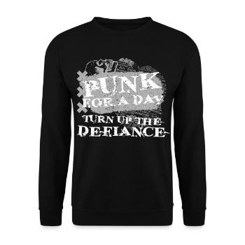 Punk For A Day - Unisex Sweatshirt - black - Front - Alina (178cm) & Michal (187cm)
