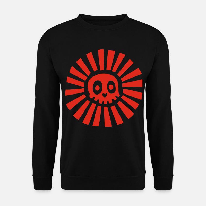 Red Sunny Skull - Unisex Sweatshirt - black