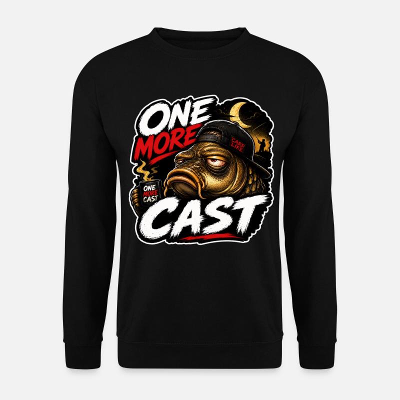 Lustiges Karpfenangelhemd – Noch ein Wurf - Unisex Pullover - Schwarz