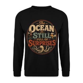 L’océan est plein de secrets - Sweat-shirt Unisexe - noir - Devant - Alina (178cm) & Michal (187cm)