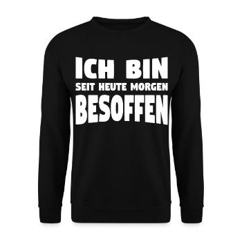 Lustige Sauf Sprüche - Unisex Pullover - Schwarz - Vorne - Alina (178cm) & Michal (187cm)