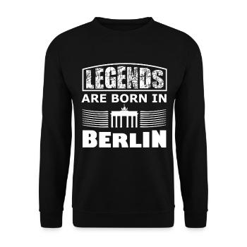 Legends from Berlin - Unisex Sweatshirt - black - Front - Alina (178cm) & Michal (187cm)