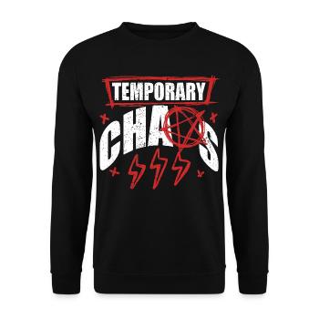Punk For A Day Temporary Chaos - Unisex Sweatshirt - black - Front - Alina (178cm) & Michal (187cm)