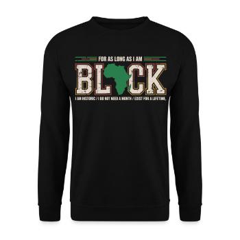 Fierté Afro Black History Month Vintage - Sweat-shirt Unisexe - noir - Devant - Alina (178cm) & Michal (187cm)