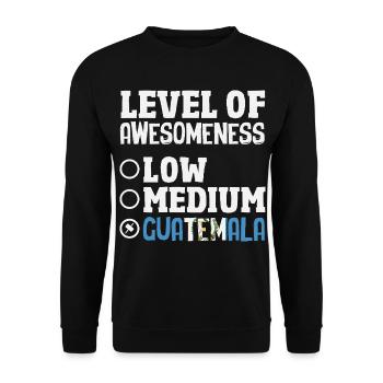 Guatemala Flag T-Shirt Pride & Home Chapín - Unisex Sweatshirt - black - Front - Alina (178cm) & Michal (187cm)