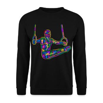 Gymnastics Gymnastics Ring gymnastics colorful Boys Gymnastics - Unisex Sweatshirt - black - Front - Alina (178cm) & Michal (187cm)