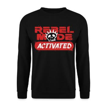 Punk For A Day Rebel Mode Activated - Unisex Sweatshirt - black - Front - Alina (178cm) & Michal (187cm)