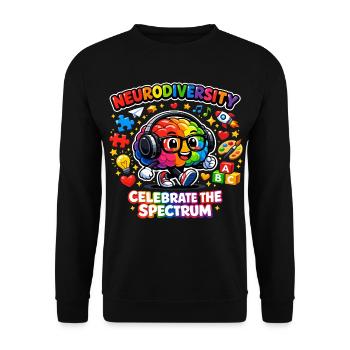 Neurodiversität Autismus Stars Kind - Unisex Pullover - Schwarz - Vorne - Alina (178cm) & Michal (187cm)