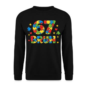 Frère qui dit drôle, rétro vintage Jeunesse, langage de la - Sweat-shirt Unisexe - noir - Devant - Alina (178cm) & Michal (187cm)